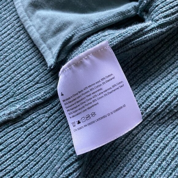 Lululemon Merino Wool-Blend Ribbed Long Wrap Sweater - Picture 3 of 4